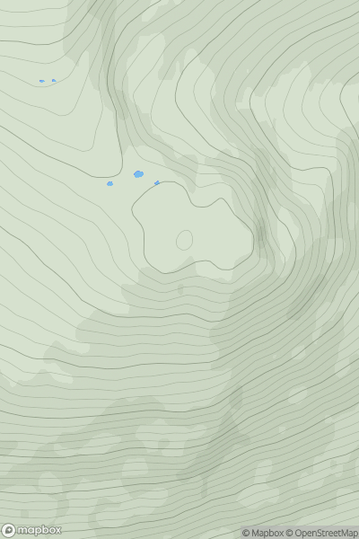 Thumbnail image for Meall Dubh [Loch Rannoch to Glen Lyon] showing contour plot for surrounding peak